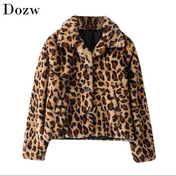 fashion lady leopard faur fur coat turn down collar thick warm jacket women outerwear long sleeve streetwear coats manteau femme 210414, Black
fashion lady leopard faur fur coat turn down collar thick warm jacket women outerwear long sleeve streetwear coats manteau femme 210414, Black