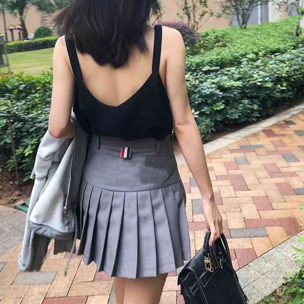 luxury design suit a-line pleated summer loose fashion lovely casual high waist grey skirt a1, Black
luxury design suit a-line pleated summer loose fashion lovely casual high waist grey skirt a1, Black