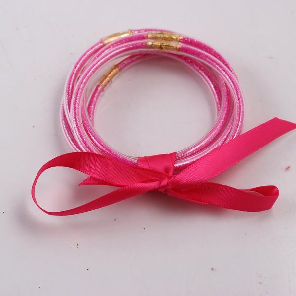 bangle peach blossom glitter jelly bracelet set - gold powder lining fashion jewelry lightweight cute bracelets for women girl, Black
bangle peach blossom glitter jelly bracelet set - gold powder lining fashion jewelry lightweight cute bracelets for women girl, Black