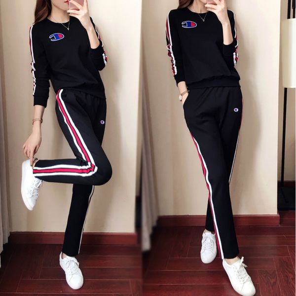 2020 spring and autumn new korean fashion loose casual sports suit women's long sved sweater two-piece set, Gray
2020 spring and autumn new korean fashion loose casual sports suit women's long sved sweater two-piece set, Gray
