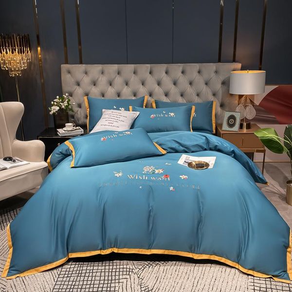 bedding sets michiko sterling washed real silk tencel embroidery four piece set
bedding sets michiko sterling washed real silk tencel embroidery four piece set