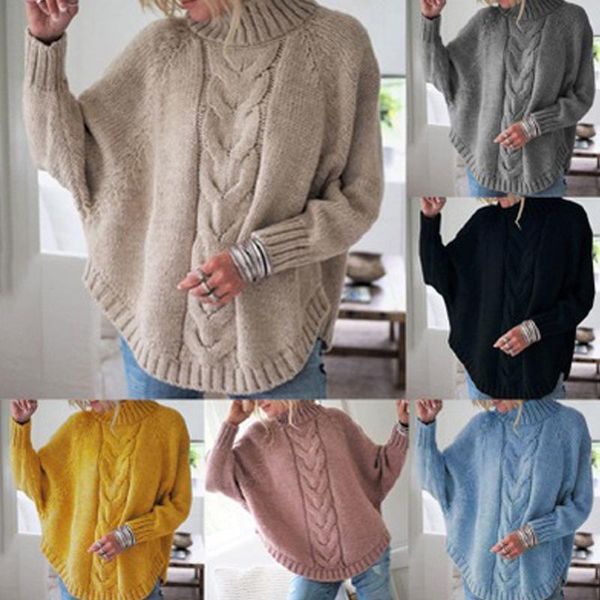 women's sweaters woman fashion knitted ribbed hight neck batwing long sleeve autumn winter female casual pullover chic, White;black
women's sweaters woman fashion knitted ribbed hight neck batwing long sleeve autumn winter female casual pullover chic, White;black