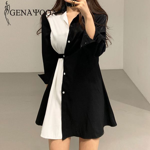 genayooa office lady women dresses long sleeve deep v shirt mini beach elegant party dress 210417, Black;gray
genayooa office lady women dresses long sleeve deep v shirt mini beach elegant party dress 210417, Black;gray