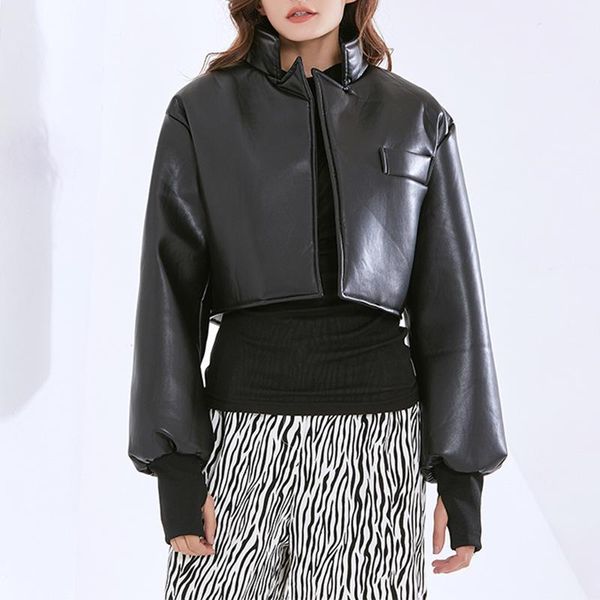 women's jackets niche design winter coat 2021 fashion temperament street handsome lapel wide shoulder pu leather jacket woman 01, Black;brown
women's jackets niche design winter coat 2021 fashion temperament street handsome lapel wide shoulder pu leather jacket woman 01, Black;brown