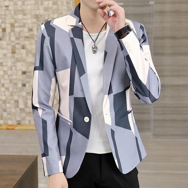 men's suits & blazers autumn suit jacket korean slim fashion hair stylist social versatile coat nightclub dj stage host dress, White;black
men's suits & blazers autumn suit jacket korean slim fashion hair stylist social versatile coat nightclub dj stage host dress, White;black