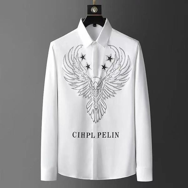 men's casual shirts european and american fashion brand spring autumn cartoon eagle diamond printed shirt long sleeve non iron, White;black
men's casual shirts european and american fashion brand spring autumn cartoon eagle diamond printed shirt long sleeve non iron, White;black