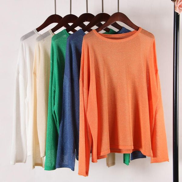 women's t-shirt 2021 summer thin linen loose sunscreen t-shirts women knitted o-neck full sleeve casual tees office lady, White
women's t-shirt 2021 summer thin linen loose sunscreen t-shirts women knitted o-neck full sleeve casual tees office lady, White
