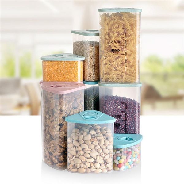 storage bottles & jars wheat straw sealed canister plastic triangle jar food container moistureproof box with lid for dry fruits grain snack
storage bottles & jars wheat straw sealed canister plastic triangle jar food container moistureproof box with lid for dry fruits grain snack