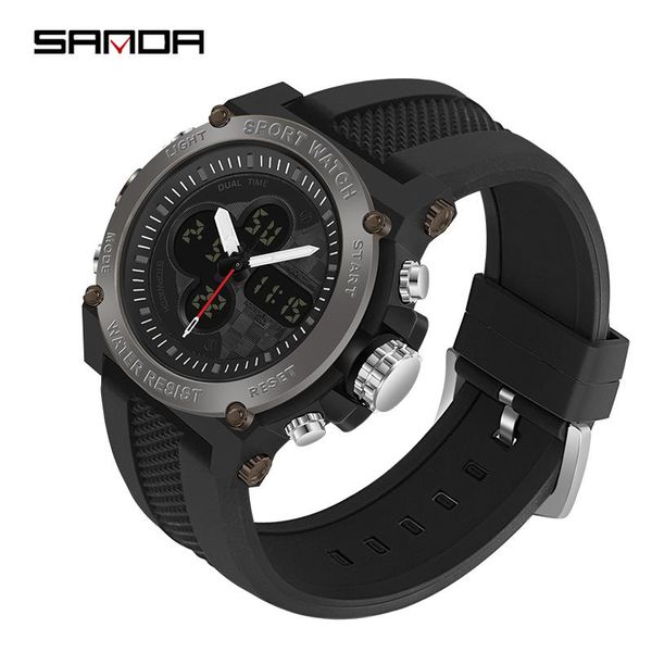wristwatches sanda men's watches casual sports luminous watch led digital 5atm waterproof military s male clock reloj de hombre, Slivery;brown
wristwatches sanda men's watches casual sports luminous watch led digital 5atm waterproof military s male clock reloj de hombre, Slivery;brown