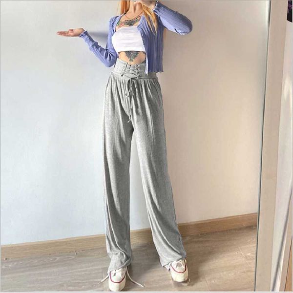 women's pants & capris women wide leg casual sweatpants arrival high waist lace up trousers loose slacks streetwear, Black;white
women's pants & capris women wide leg casual sweatpants arrival high waist lace up trousers loose slacks streetwear, Black;white