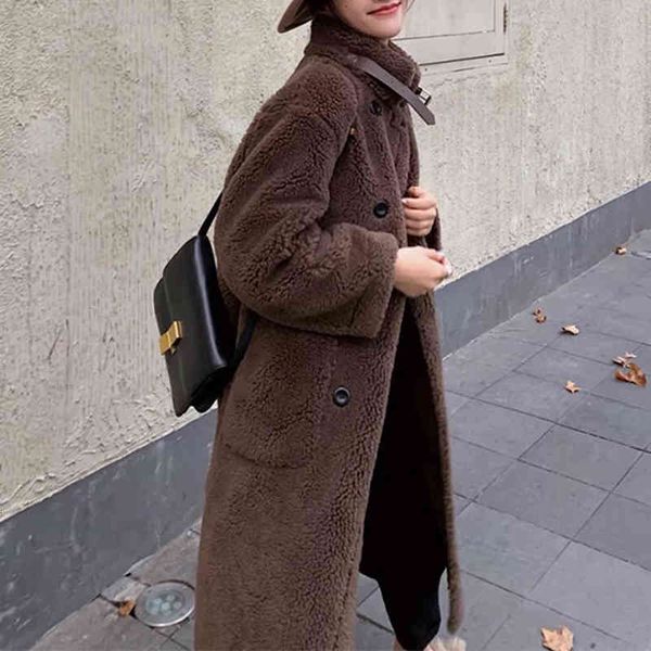 women's wool & blends blends korean fashion shearling coats winter thick warm long fake lamb wool outerwear stand collar faux fur overc, Black
women's wool & blends blends korean fashion shearling coats winter thick warm long fake lamb wool outerwear stand collar faux fur overc, Black