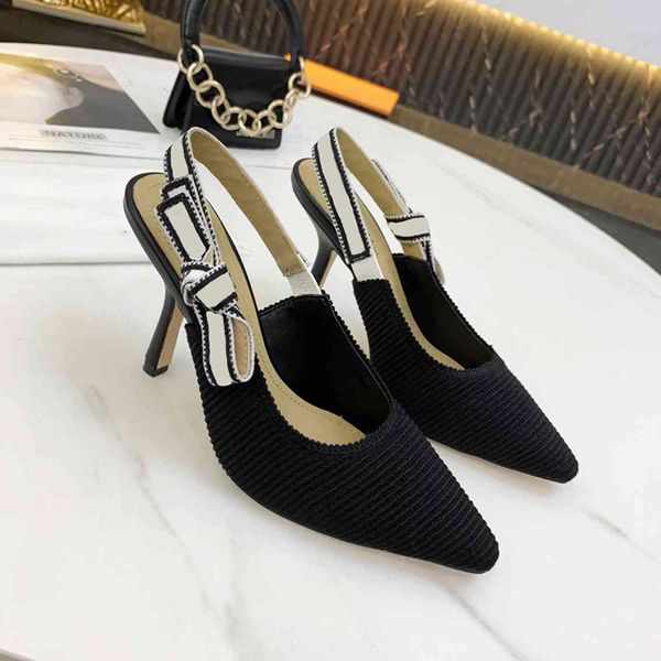 pointed toe dress shoes knitted embroidery hollow stripe designer women party pumps 2.5 6.5 9.5cm heels with box, Black
pointed toe dress shoes knitted embroidery hollow stripe designer women party pumps 2.5 6.5 9.5cm heels with box, Black