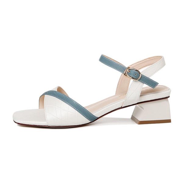 open-toed thick heel sandals, one-line buckle and color matching women's shoes, platform shoes sandals, Black
open-toed thick heel sandals, one-line buckle and color matching women's shoes, platform shoes sandals, Black