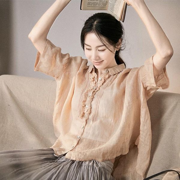 women's blouses & shirts spring summer women ultra loose plus size vintage japan style artisitc pleated natural fabric comfortable line, White
women's blouses & shirts spring summer women ultra loose plus size vintage japan style artisitc pleated natural fabric comfortable line, White