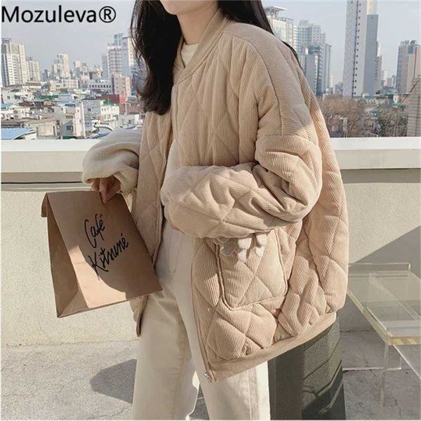mozuleva autumn winter women thick jackets v-neck puffer corduroy parkas high-quality warm oversize vintage wild coat 210927, Black
mozuleva autumn winter women thick jackets v-neck puffer corduroy parkas high-quality warm oversize vintage wild coat 210927, Black