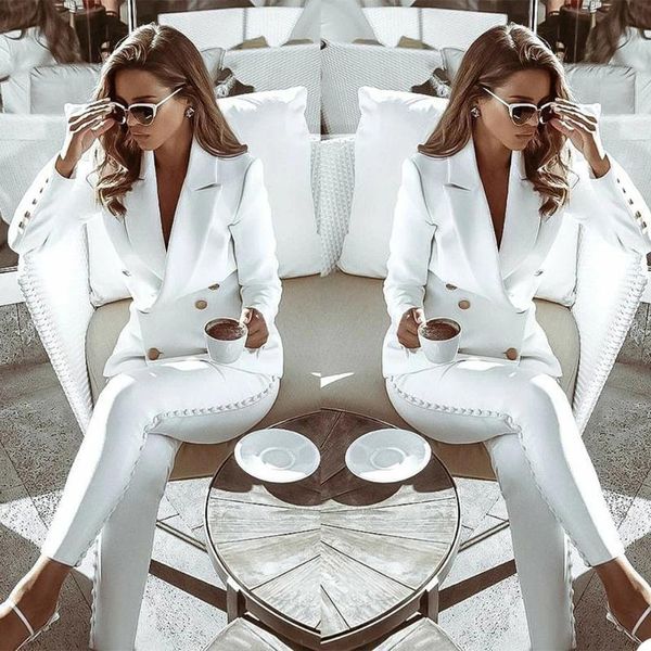 women's two piece pants spring white women suits 2021 slim fit double breasted peaked lapel jacket with 2 pieces set mother of bride cu
women's two piece pants spring white women suits 2021 slim fit double breasted peaked lapel jacket with 2 pieces set mother of bride cu