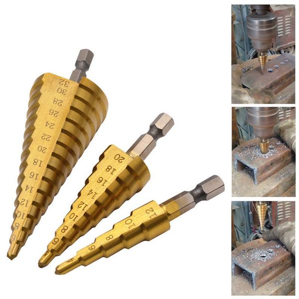 professional hand tool sets moyotec 3pcs 4-12 / 4-20 4-32mm step drill hexagonal handle wood metal bit set three piece pagoda
professional hand tool sets moyotec 3pcs 4-12 / 4-20 4-32mm step drill hexagonal handle wood metal bit set three piece pagoda