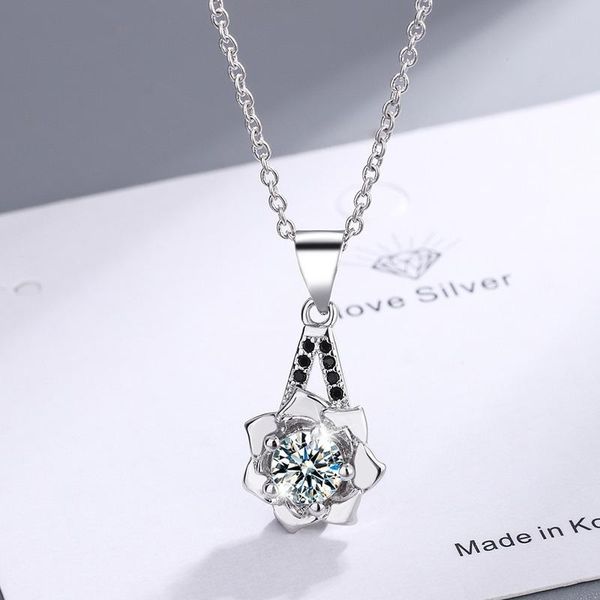 pendant necklaces flower shaped necklace for women yoga prayer jewelry gifts black diamond small fresh, Silver
pendant necklaces flower shaped necklace for women yoga prayer jewelry gifts black diamond small fresh, Silver