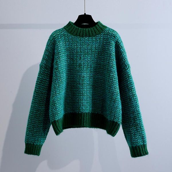 women's sweaters vintage patchwork knitted women sweater pullovers autumn winter design coarse yarn thicken warm female pulls outwear, White;black
women's sweaters vintage patchwork knitted women sweater pullovers autumn winter design coarse yarn thicken warm female pulls outwear, White;black