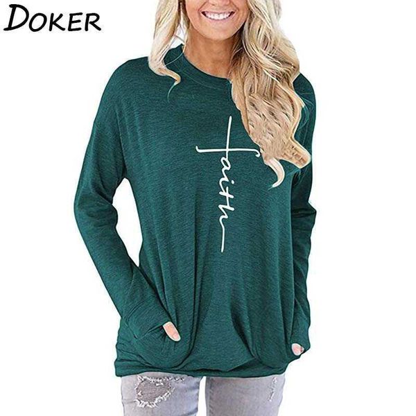 long sleeve t shirt women clothes spring faith print o-neck fashion pocket loose oversize casual tee femme 210603, White
long sleeve t shirt women clothes spring faith print o-neck fashion pocket loose oversize casual tee femme 210603, White