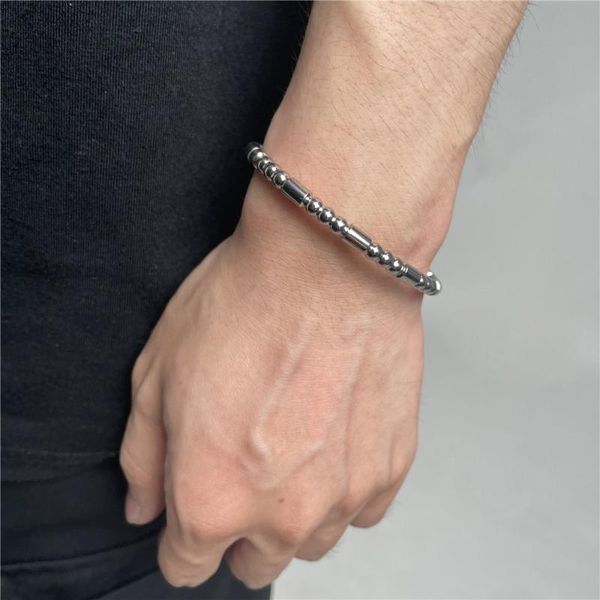 bangle 2021 cool style stainless steel simple bracelet trendy titanium retro braceletzz53, Black
bangle 2021 cool style stainless steel simple bracelet trendy titanium retro braceletzz53, Black