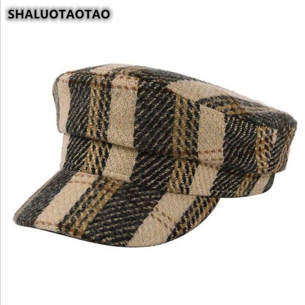 berets shaluotaotao women's autumn winter fashion plaid military hats trend thermal flat cap elegant noble ladies brands leisure caps, Blue;gray
berets shaluotaotao women's autumn winter fashion plaid military hats trend thermal flat cap elegant noble ladies brands leisure caps, Blue;gray