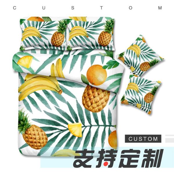 pineapple duvet cover banana printed teen bedding set for kids 3/4pcs tropical fruit theme comforter with sheet pillowcases sets
pineapple duvet cover banana printed teen bedding set for kids 3/4pcs tropical fruit theme comforter with sheet pillowcases sets