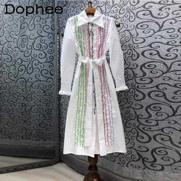 casual dresses fresh preppy style long-sleeved shirt dress lady ruffles single-breasted stitching white maxi 2021 summer women's clothi, Black;gray
casual dresses fresh preppy style long-sleeved shirt dress lady ruffles single-breasted stitching white maxi 2021 summer women's clothi, Black;gray