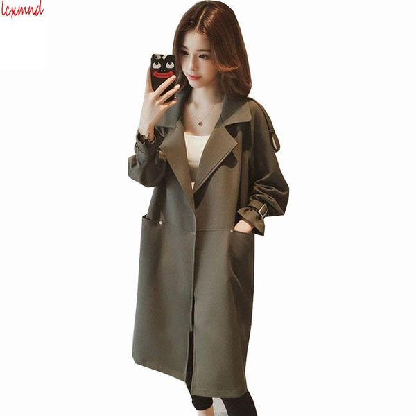 women's trench coats 2021 autumn and winter street style windbreaker long section solid female sleeve feminine coat plus size, Tan;black
women's trench coats 2021 autumn and winter street style windbreaker long section solid female sleeve feminine coat plus size, Tan;black
