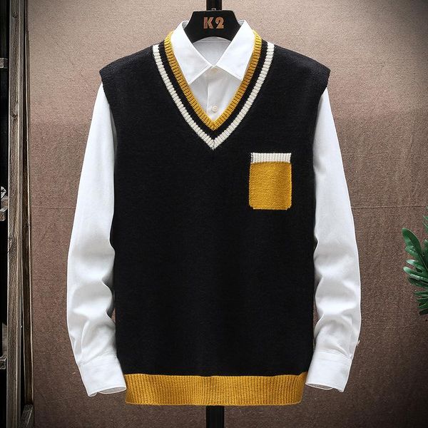 men's vests v-neck knitted vest men sleeveless sweaters autumn winter korean slim sweater male solid waistcoat for young, Black;white
men's vests v-neck knitted vest men sleeveless sweaters autumn winter korean slim sweater male solid waistcoat for young, Black;white