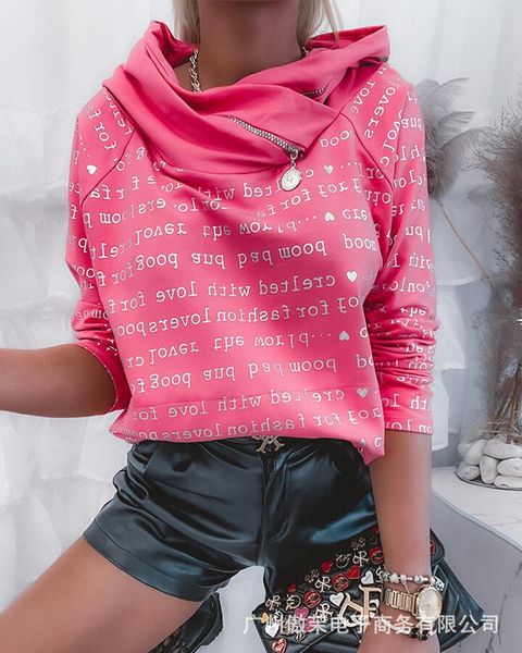 women's hoodies & sweatshirts 2021 autumn long sleeve zipper letter printed hoodie women casual loose pullover fashion woman sweatshirt, Black
women's hoodies & sweatshirts 2021 autumn long sleeve zipper letter printed hoodie women casual loose pullover fashion woman sweatshirt, Black