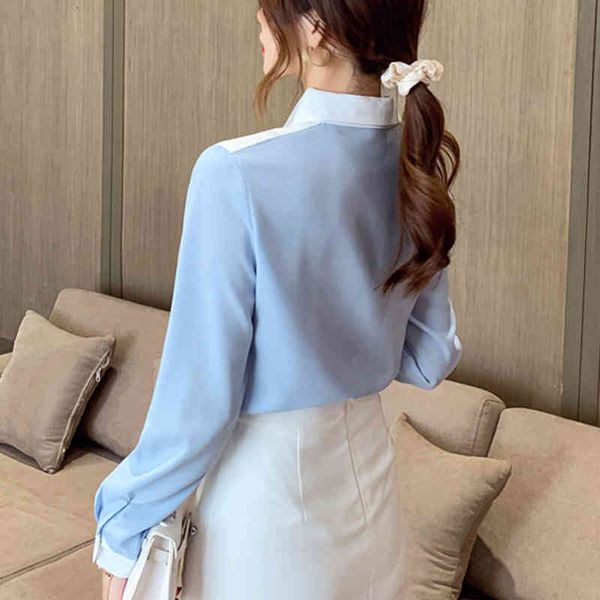 sweaters blouses color matching loose chiffon shirt simple basic work casual vintage blouse korean women blusa, White;black
sweaters blouses color matching loose chiffon shirt simple basic work casual vintage blouse korean women blusa, White;black