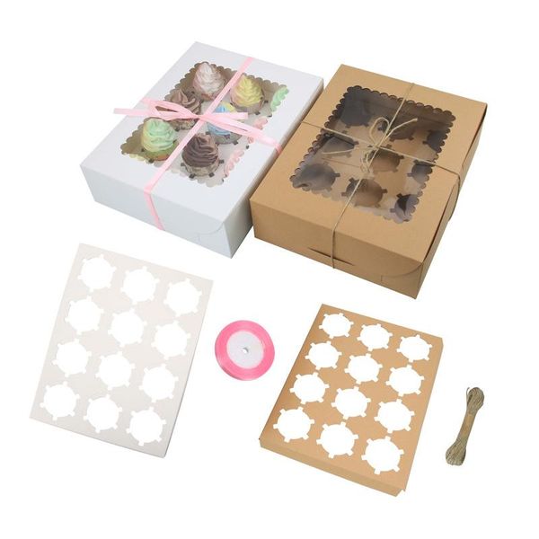 gift wrap 6pcs kraft paper 12-hole muffin boxes pvc window baking cake pastry box wedding birthday party biscuit chocolate packaging
gift wrap 6pcs kraft paper 12-hole muffin boxes pvc window baking cake pastry box wedding birthday party biscuit chocolate packaging