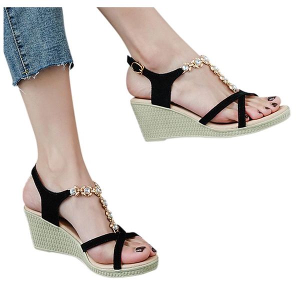 summer sandals women flower open toe breathable wedges thick bottom ladies strap platform girls roman, Black
summer sandals women flower open toe breathable wedges thick bottom ladies strap platform girls roman, Black