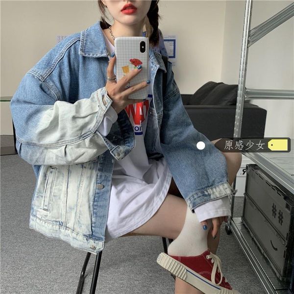 women's jackets jeans jacket coat women patchwork autumn winter denim female casual high street korean retro streetwear 2021, Black;brown
women's jackets jeans jacket coat women patchwork autumn winter denim female casual high street korean retro streetwear 2021, Black;brown