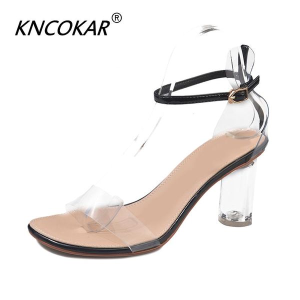 sandals female summer word buckle open toe women's shoes temperament transparent high heel thick with 8cm, Black
sandals female summer word buckle open toe women's shoes temperament transparent high heel thick with 8cm, Black