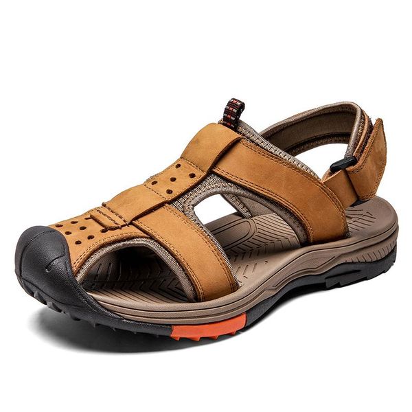 sandals vastwave summer cow leather shoes man handmade outdoor men's beach soft luxury casual sandalias, Black
sandals vastwave summer cow leather shoes man handmade outdoor men's beach soft luxury casual sandalias, Black