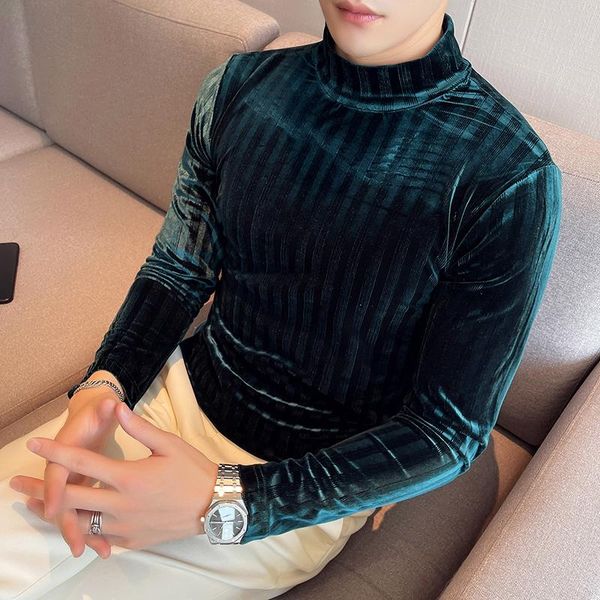 men's t-shirts autumn slim stripe turtleneck t-shirt men social club outfits 2021 long sleeve casual mens tshirt solid color base homme, White;black
men's t-shirts autumn slim stripe turtleneck t-shirt men social club outfits 2021 long sleeve casual mens tshirt solid color base homme, White;black
