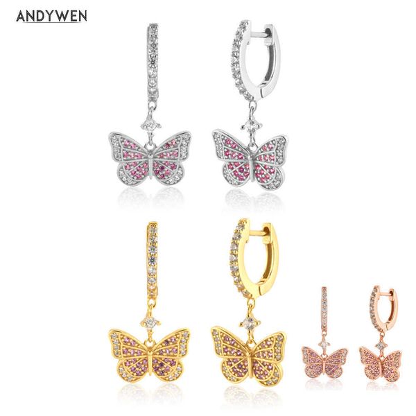 andywen 925 sterling silver gold butterfly pendant drop earring clear pink fine jewelry luxury gift wedding piercing pendiente 210608
andywen 925 sterling silver gold butterfly pendant drop earring clear pink fine jewelry luxury gift wedding piercing pendiente 210608