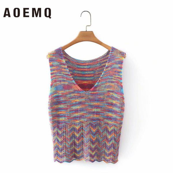 women's vests aoemq v-neck rainbow stripe hollow out sweet knitted pullover female korean style fashion sweater vest, Black;white
women's vests aoemq v-neck rainbow stripe hollow out sweet knitted pullover female korean style fashion sweater vest, Black;white