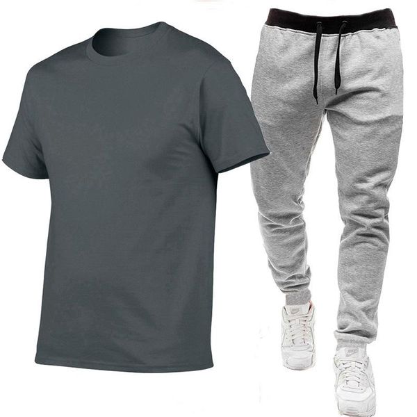 men's tracksuits the summer sports casual short-sleeved running training pants and t-shirt sets are large, Gray
men's tracksuits the summer sports casual short-sleeved running training pants and t-shirt sets are large, Gray