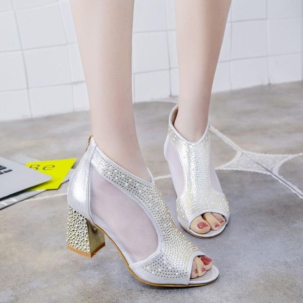 sandals 2021 crystal women square high heel summer shoes woman net hollow peep toe gladiator sandalias plus size 35-41, Black
sandals 2021 crystal women square high heel summer shoes woman net hollow peep toe gladiator sandalias plus size 35-41, Black