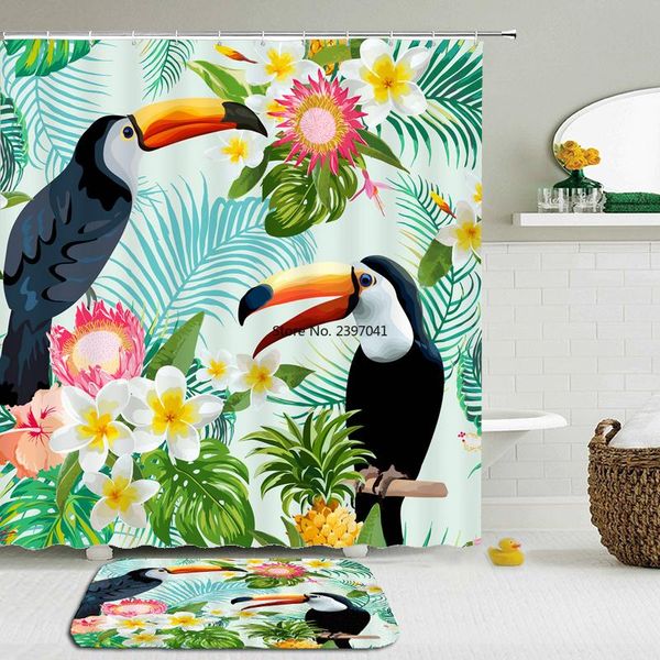 shower curtains 2pcs/set toucan bird flower curtain mat set printed waterproof bathroom cloth with non-slip floor toilet bath
shower curtains 2pcs/set toucan bird flower curtain mat set printed waterproof bathroom cloth with non-slip floor toilet bath
