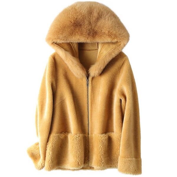 women's fur & faux sheep real coat female vintage shearing jacket women korean winter collar 100% wool coats clothes hiver 1915 iuog, Black
women's fur & faux sheep real coat female vintage shearing jacket women korean winter collar 100% wool coats clothes hiver 1915 iuog, Black
