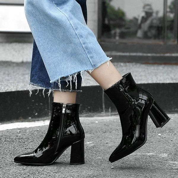 boots women ankle patent leather sqaure high heel zipper fashion pointed toe autumn winter ladies shoes 2021 black silver
boots women ankle patent leather sqaure high heel zipper fashion pointed toe autumn winter ladies shoes 2021 black silver