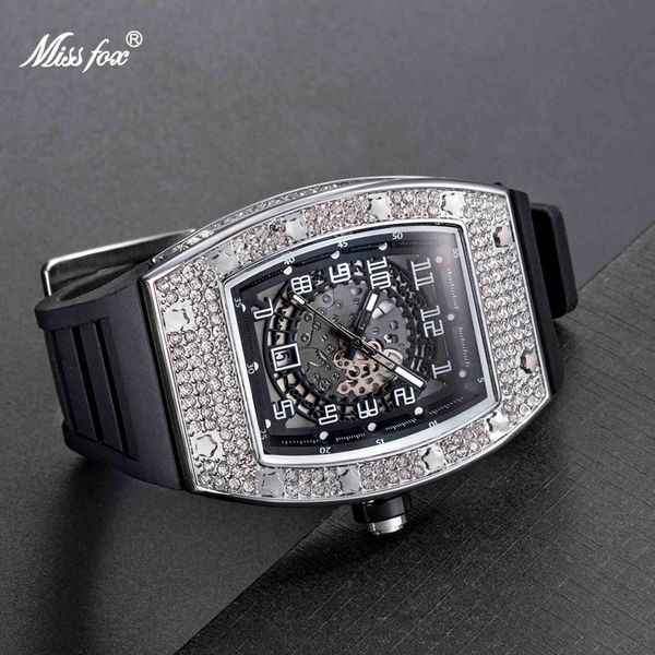 missfox tonneau shape watches man platinum iced out unique men watch row diamond round classic style relógio masculino wholesale, Slivery;brown
missfox tonneau shape watches man platinum iced out unique men watch row diamond round classic style relógio masculino wholesale, Slivery;brown
