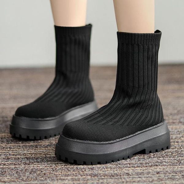 boots 2021 autumn fashion stretch sock women net red knitting slip on platform shoes women's comfort leisure ankle booties, Black
boots 2021 autumn fashion stretch sock women net red knitting slip on platform shoes women's comfort leisure ankle booties, Black