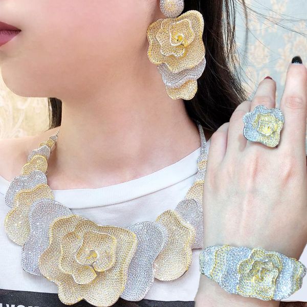earrings & necklace kellybola 4pcs fashion gorgeous flowers jewelry sets for women wedding african full cubic zirconia dubai bridal, Silver
earrings & necklace kellybola 4pcs fashion gorgeous flowers jewelry sets for women wedding african full cubic zirconia dubai bridal, Silver