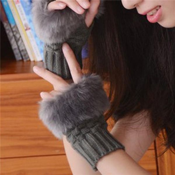 sports gloves women plush faux fur knitting wool keep warm fashion short mitten fingerless girl half finger winter glove, Black
sports gloves women plush faux fur knitting wool keep warm fashion short mitten fingerless girl half finger winter glove, Black