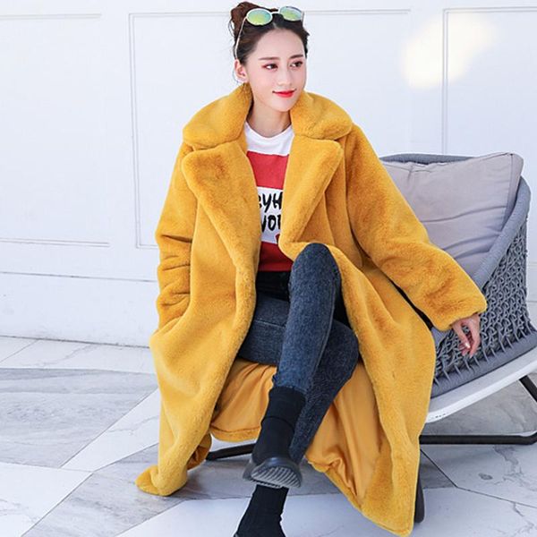 women's fur & faux lucyever winter coat women long turn-down collar thick watermelon red furry jackets mujer luxury loose overcoat, Black
women's fur & faux lucyever winter coat women long turn-down collar thick watermelon red furry jackets mujer luxury loose overcoat, Black